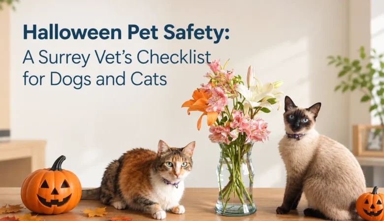 Halloween Pet Safety: A Surrey Vet’s Checklist for Dogs and Cats